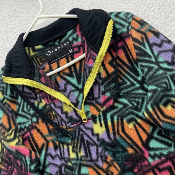 Empyre Other - Empyre Jacket Mens Small S Tech Fleece Neon Graffiti Retro Y2K Skater Colorful